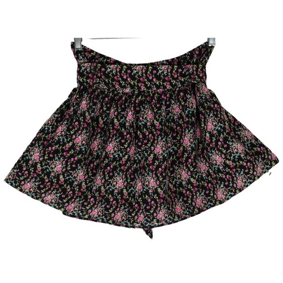 Vtg 90s Y2k Mini Skirt Floral Print by Spring Street Flouncy Belted Skater Ditzy - Picture 1 of 10